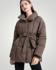 Damenjacke Mit Gürtel Für Elegante Silhouette - Nordic Boutique & Co.