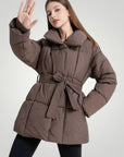 Damenjacke Mit Gürtel Für Elegante Silhouette - Nordic Boutique & Co.