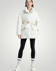 Damenjacke Mit Gürtel Für Elegante Silhouette - Nordic Boutique & Co.