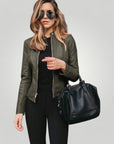 Damenjacke Vintage im Lässigen Stil - Nordic Boutique & Co.