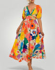 Damenkleid mit Blumenmuster für elegante Anlässe - Nordic Boutique & Co.