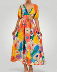 Damenkleid mit Blumenmuster für elegante Anlässe - Nordic Boutique & Co.