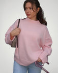 Damenpullover Pink mit Elegantem O - Ausschnitt - Nordic Boutique & Co.