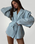 Eleganter Blazer Damen mit Taillengürtel - Nordic Boutique & Co.
