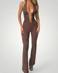 Eleganter Jumpsuit Damen mit V - Ausschnitt - Nordic Boutique & Co.