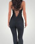 Eleganter Jumpsuit Damen mit V - Ausschnitt - Nordic Boutique & Co.