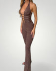 Eleganter Jumpsuit Damen mit V - Ausschnitt - Nordic Boutique & Co.