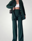 Elegantes Damen Set mit Weiten Hosen - Nordic Boutique & Co.