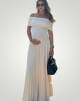 Faltendes Schwangerschafts - Maxi mit Eleganter Passform - Nordic Boutique & Co.