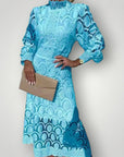 Fransenkleid für Damen mit eleganter Silhouette - Nordic Boutique & Co.