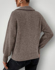Glitzernder Pullover Damen mit Reißverschluss - Nordic Boutique & Co.