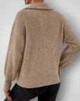 Glitzernder Pullover Damen mit Reißverschluss - Nordic Boutique & Co.