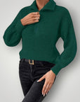 Glitzernder Pullover Damen mit Reißverschluss - Nordic Boutique & Co.