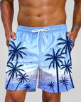 Herren Badehose mit Lebhaftem Palmendruck - Nordic Boutique & Co.