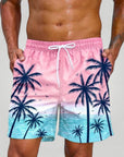 Herren Badehose mit Lebhaftem Palmendruck - Nordic Boutique & Co.