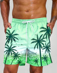 Herren Badehose mit Lebhaftem Palmendruck - Nordic Boutique & Co.