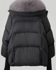 Kurz gepolsterte Damenjacke mit Pelzkragen - Nordic Boutique & Co.