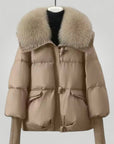 Kurz gepolsterte Damenjacke mit Pelzkragen - Nordic Boutique & Co.