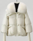 Kurz gepolsterte Damenjacke mit Pelzkragen - Nordic Boutique & Co.