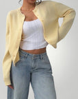 Langärmlige Strickjacke Damen im Schlichten Stil - Nordic Boutique & Co.