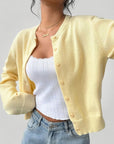 Langärmlige Strickjacke Damen im Schlichten Stil - Nordic Boutique & Co.