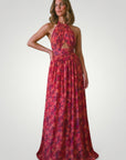 Maxikleid Sommer mit Romantischem Blumenprint - Nordic Boutique & Co.