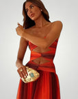 Maxikleid Sommer mit Trägerlosem Herz - Ausschnitt - Nordic Boutique & Co.