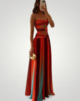 Maxikleid Sommer mit Trägerlosem Herz - Ausschnitt - Nordic Boutique & Co.