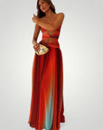 Maxikleid Sommer mit Trägerlosem Herz - Ausschnitt - Nordic Boutique & Co.