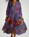 Maxikleid Sommer mit Vintage Blumenmuster - Nordic Boutique & Co.