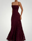 Schwarzes Maxikleid mit Eleganter Spitzenüberlagerung - Nordic Boutique & Co.