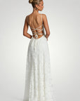 Schwarzes Maxikleid mit Eleganter Spitzenüberlagerung - Nordic Boutique & Co.