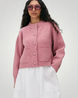 Strickcardigan Damen Lässig mit Rundhalsausschnitt - Nordic Boutique & Co.