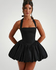Verspieltes Mini - Kleid mit Puffball - Skirt - Nordic Boutique & Co.