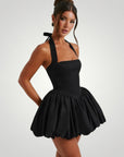 Verspieltes Mini - Kleid mit Puffball - Skirt - Nordic Boutique & Co.