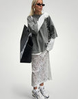 Weißer Maxirock mit Eleganten Spitzen - Details - Nordic Boutique & Co.