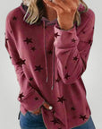 Weitgeschnittener Hoodie Damen mit Modernem Sternenmotiv - Nordic Boutique & Co.