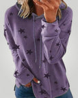 Weitgeschnittener Hoodie Damen mit Modernem Sternenmotiv - Nordic Boutique & Co.
