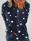 Weitgeschnittener Hoodie Damen mit Modernem Sternenmotiv - Nordic Boutique & Co.