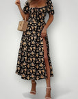 Blumenmuster Kleid mit Eleganz 0
