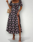 Blumenmuster Kleid mit Eleganz 4