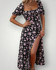 Blumenmuster Kleid mit Eleganz 5