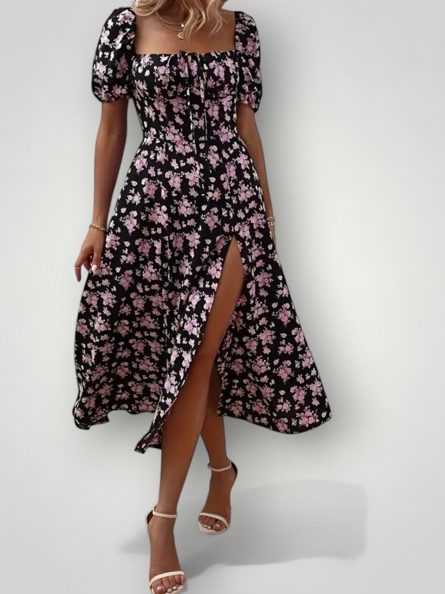 Blumenmuster Kleid mit Eleganz 6