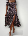 Blumenmuster Kleid mit Eleganz 6