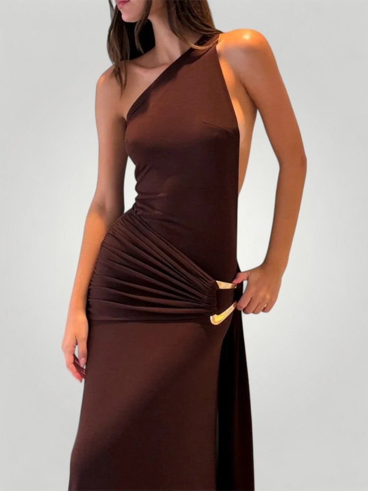 Elegante Maxi-Kleid mit Ein-Schulter-Design 5