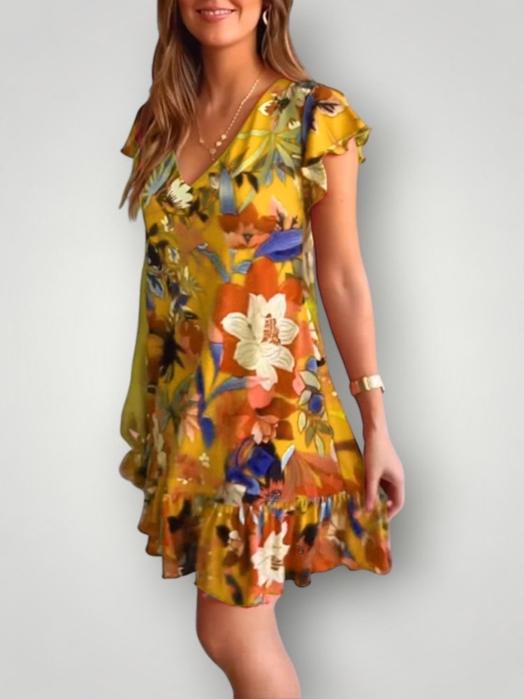 Blumenkleid für elegante Anlässe - Nordic Boutique &amp; Co.