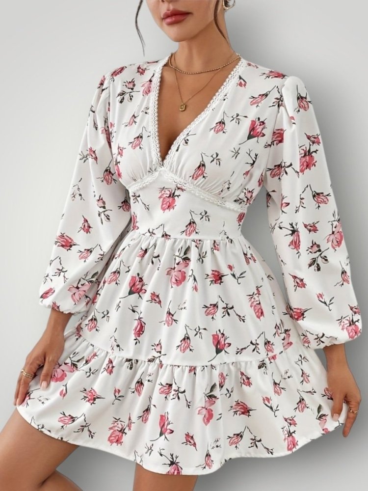 Blütenmuster - Kleid für elegante Anlässe - Nordic Boutique & Co.