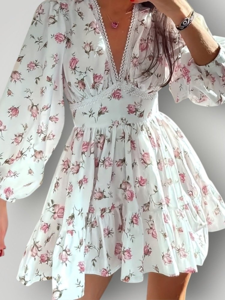 Blütenmuster - Kleid für elegante Anlässe - Nordic Boutique & Co.