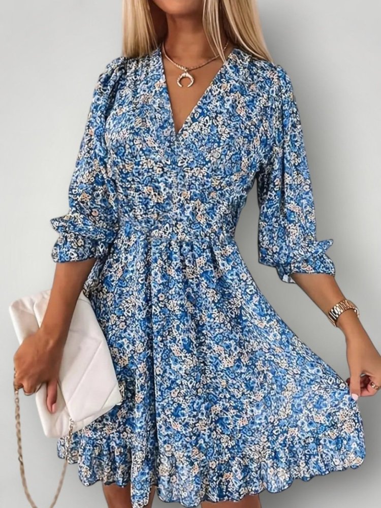 Blütenmuster - Kleid für elegante Anlässe - Nordic Boutique & Co.