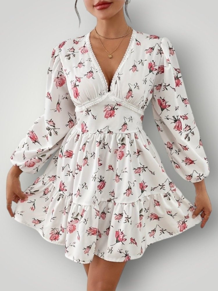 Blütenmuster - Kleid für elegante Anlässe - Nordic Boutique & Co.